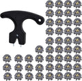 51 Pcs Golf Spikes Set – 50 Golf Shoe Cleats Replacements with 1 Spanner, 6mm Metal Thread Screw Compatible with Cricket Shoes & Footwear