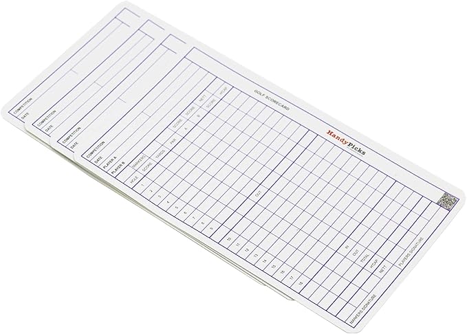Handy Picks Leather Golf Scorecard Holder | Yardage Book Cover | Scorecard n Pencil Included