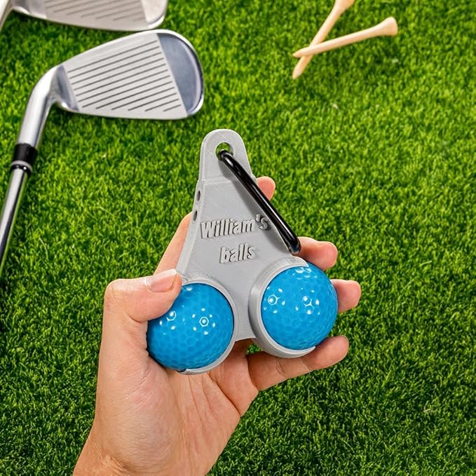 Custom Name Golf Ball Holder with Clip 3D Printed 15 Colors Personalized Golf Tee Holder for Bag tee Holder for Golf Bag Unique for Golfers Men Women