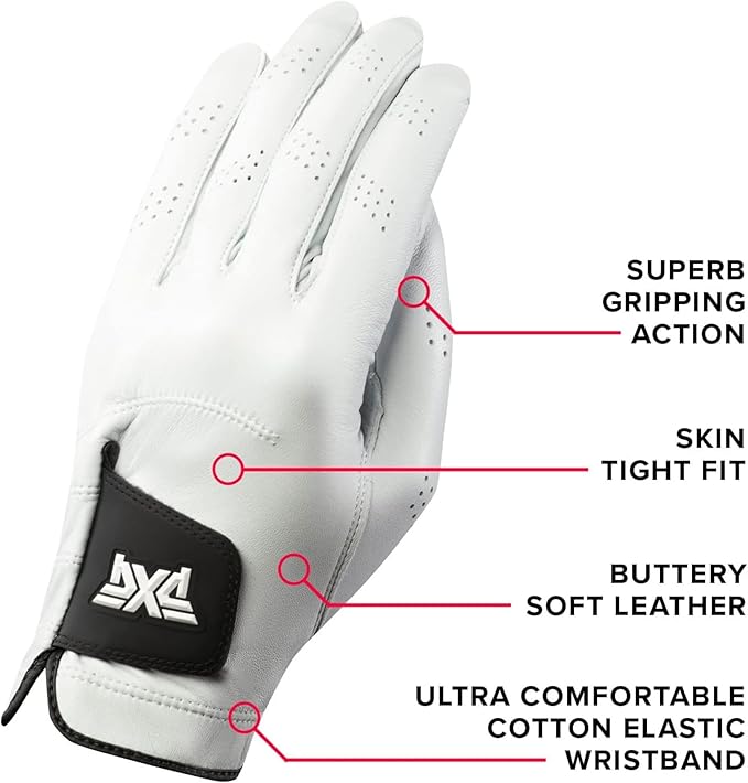 PXG Golf Mens Players Glove Right Handed Golfer Left Handed Glove Cabretta Leather