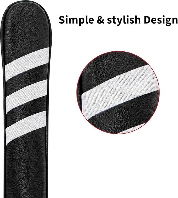 Golf Alignment Stick Cover Premium Leather Perfect Cover for Alignment Sticks Classic USA Design Alignment Sticks Holder Golf Club Protector Holds 2 Sticks.