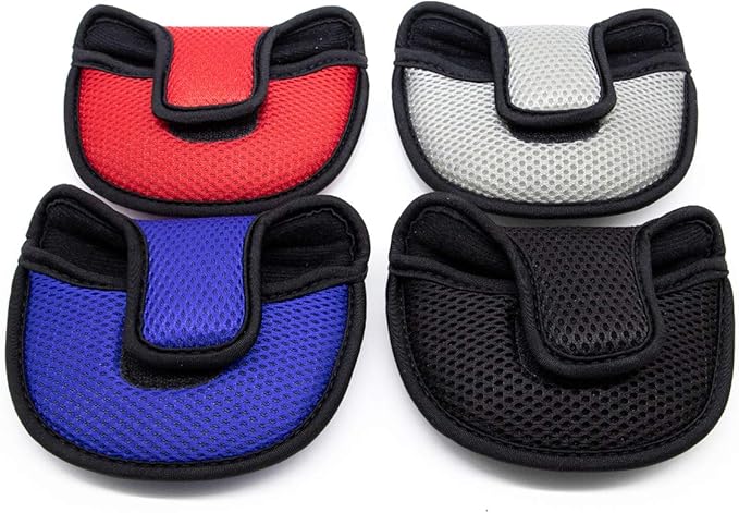 Golf Putter Cover,Mallet Putter Headcover Mesh Golf Putter Head Cover Golf Head Covers with Magic Tape for Heel Shaft RH LH fits Odyssey Works Stroke Lab,Scotty Cameron
