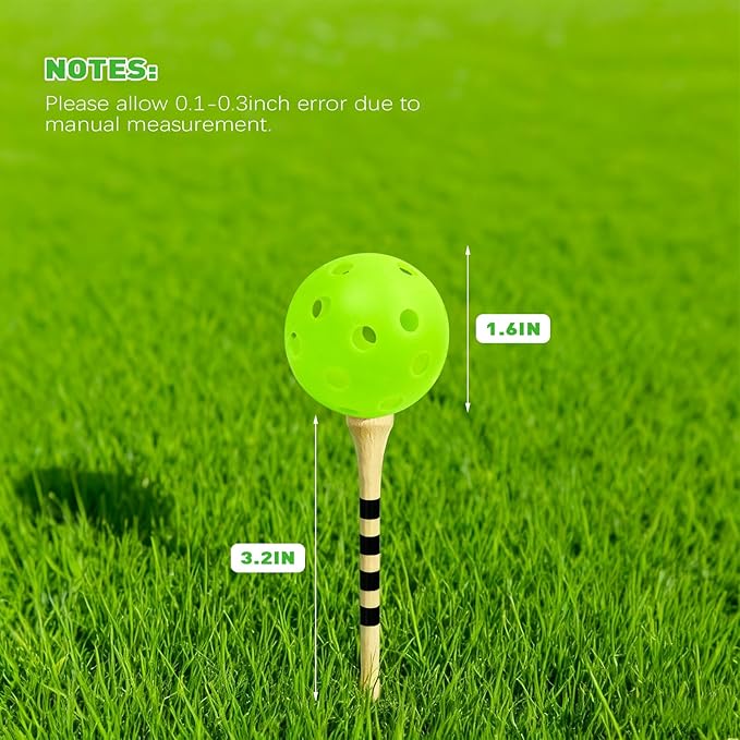 26 Pack Practice Golf Balls, 41mm Hollow Airflow Plastic Golf Balls with Golf Tees, for Indoor Outdoor Driving Range Backyard Swing Practice