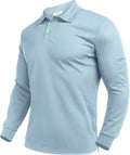Deyeek Men's Polo Shirts Long Sleeve Golf Polo Shirts for Men Quick Dry UPF 50+ Sun Protection Polos Casual Collared Shirts