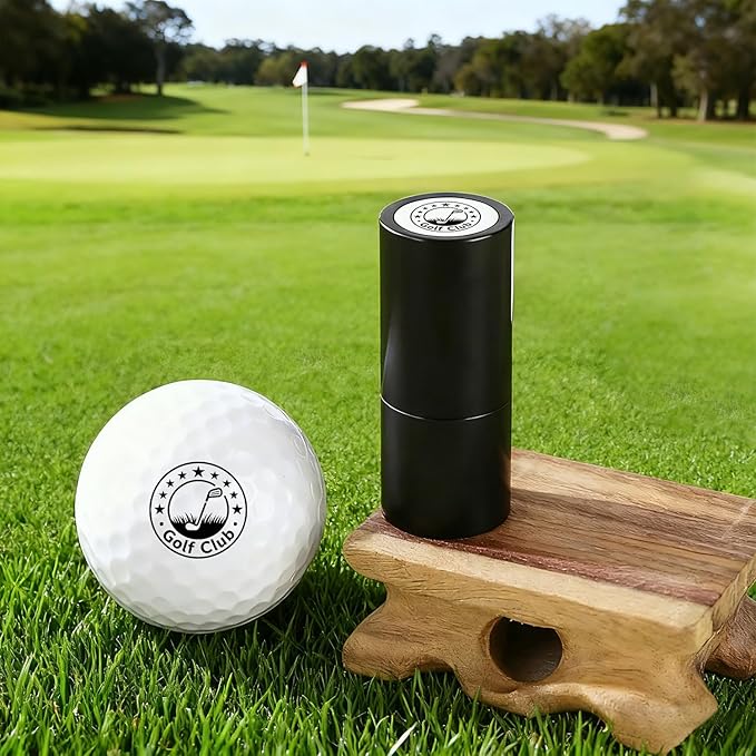 Golf Ball Stamp, Personalized Golf Ball Stamp with Metal Storage Case, Golf Ball Stamp Markers,Reusable Waterproof Golf Ball Marking Gift for Men Golfer & Dad Husband, Golf Balls Stamp