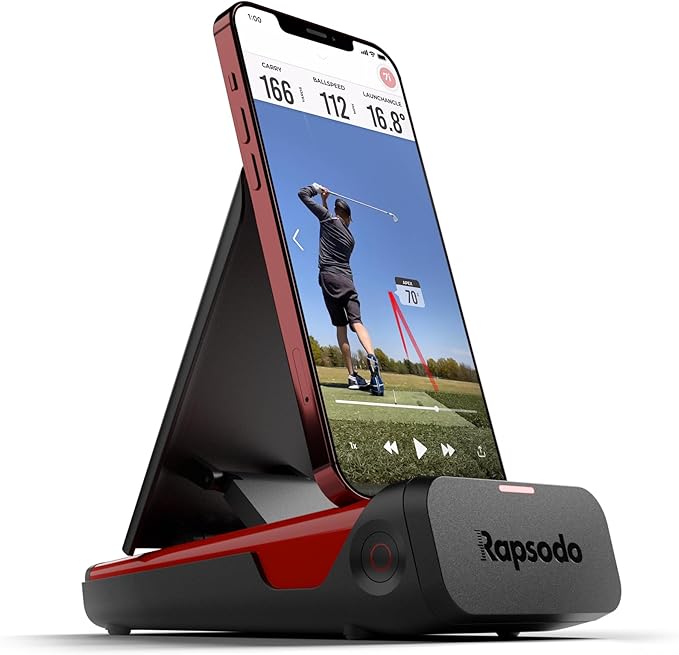 Rapsodo Mobile Launch Monitor for Golf Indoor and Outdoor Use with GPS Satellite View and Professional Level Accuracy, iPhone & iPad Only