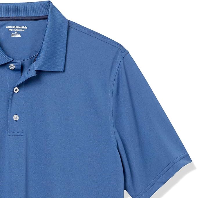 Amazon Essentials Mens Golf Polo Shirt, Moisture-Wicking Quick Dry, Short Sleeve