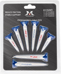 MAZEL Plastic Golf Tees 8 Pack｜Excellent Durability and Stability Plastic Tees with 5 Prongs,Reduces Friction & Side Spin