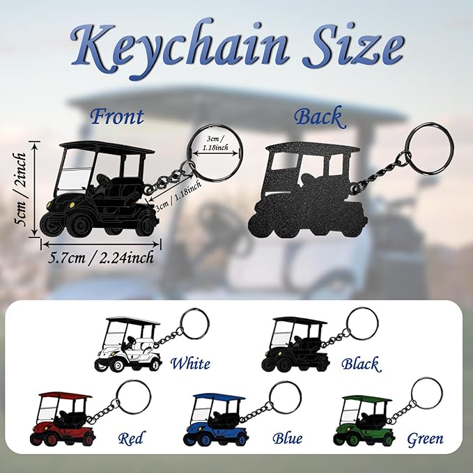 Golf Cart accessories Keychain，Keys To The Golf Cart Accessories Retro Metal Keychains for Golf Lovers Players