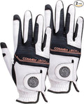 Copper Infused Golf Glove for Men – White/Black – 2 Pack – Compression Fit, Arthritis Relief, Non-Slip Grip – USGA Approved