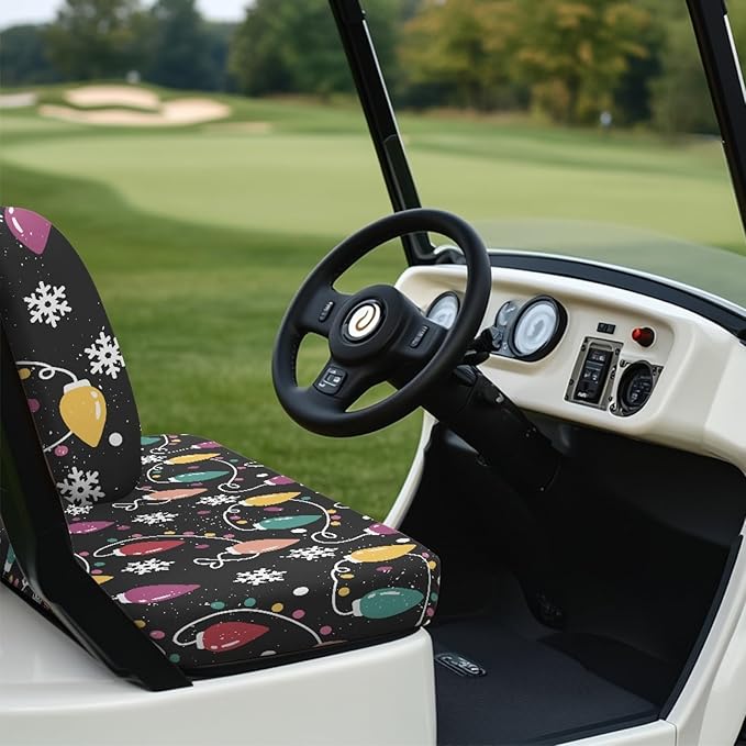 Fashion Print Golf Cart Seat Covers 2 Passenger Golf Cart Backrest Cover Golf Cart Seat Towel Gift for Friends