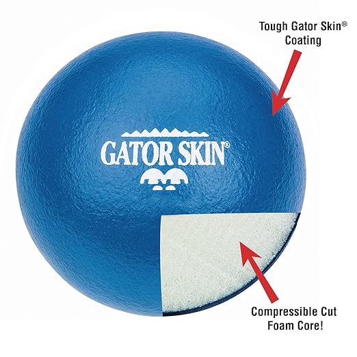 S&S Worldwide Gator Skin Super 90 Balls. 3.5" PU Coated Foam Balls in Assorted Colors, Soft No-Sting Balls are Great for Indoor Baseball/Softball, Floor Hockey Ball, and PE Games. Set of 6.