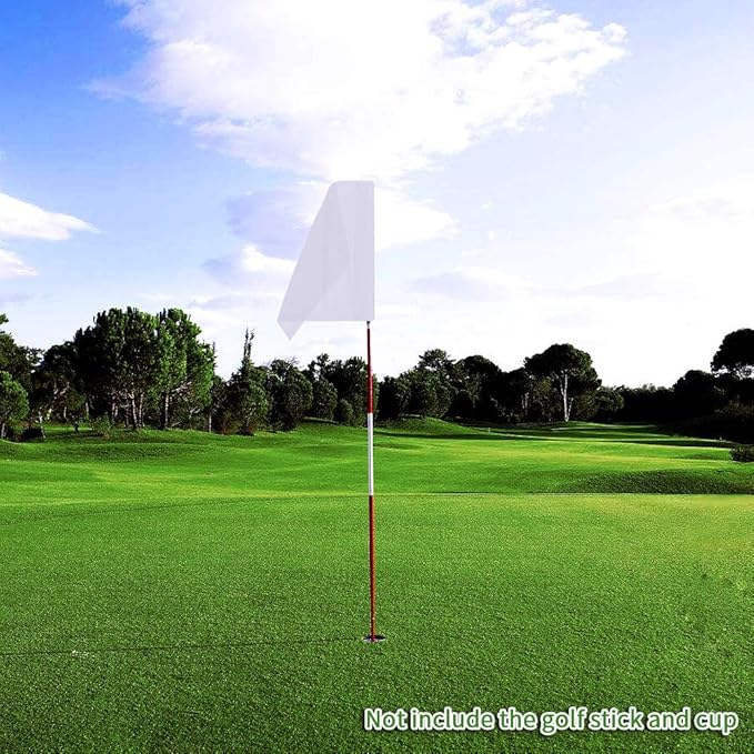 Green Golf Training Flag, Nylon Putting Green Target, Indoor/Outdoor Backyard Garden Portable, 19.7" x 13.4"