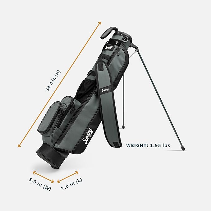 The Original Sunday Golf Loma Bag – Lightweight Golf Bag with Strap & Stand, Easy to Carry Pitch n Putt Stand Bag for Driving Range, Par 3 & Executive Courses, 31 Inches