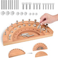 Triceratops Hand Therapy Finger Training Board, Multifunctional Wooden Dexterity Rehabilitation Tool for Stroke Recovery, Hand-Eye Coordination, Fine Motor Skills & Finger Strength Exercise, 27 Holes