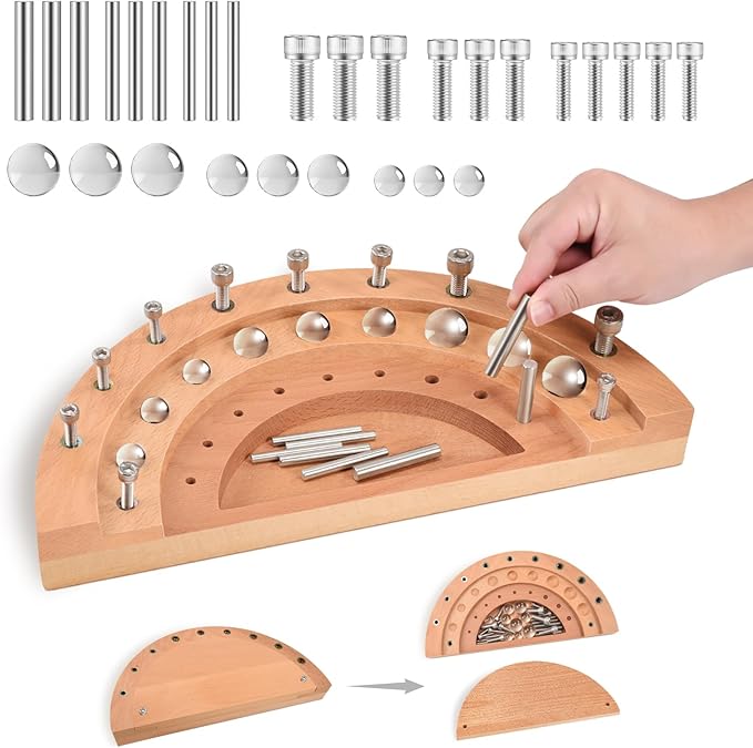 Triceratops Hand Therapy Finger Training Board, Multifunctional Wooden Dexterity Rehabilitation Tool for Stroke Recovery, Hand-Eye Coordination, Fine Motor Skills & Finger Strength Exercise, 27 Holes