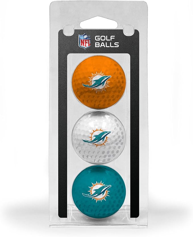Team Golf NFL Regulation Size Golf Balls, 3 Pack, Full Color Durable Team Imprint
