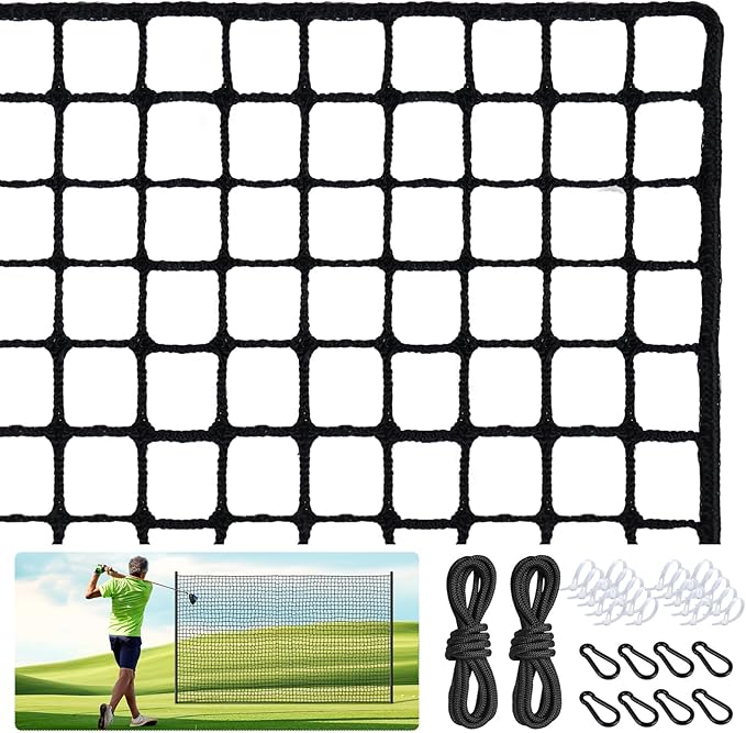 Golf Nets Practice，Sports Nets for Backyard Driving Real Golf Balls10ft to 60ft, Ball Stop Netting for Garage Swing Training, Indoor Outdoor Nylon Heavy Duty Soccer, Basketball, Pickleball Accessories