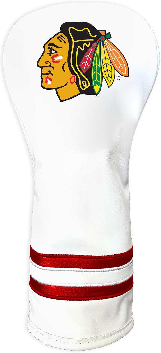 Team Golf NHL White Vintage Fairway Golf Club Headcover, Form Fitting Design, Retro Design & Superb Quality