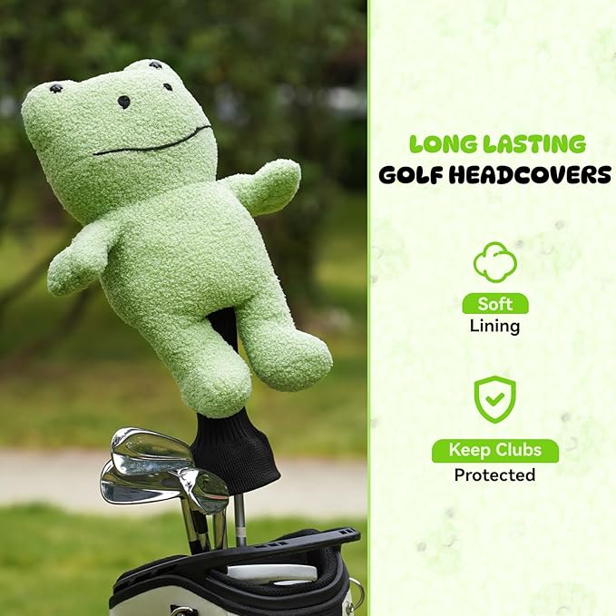 Driver Headcover, Funny Golf Club Covers Soft Plush Animal Golf Head Covers, Creative Golf Headcover Fits Standard 460cc Driver Head