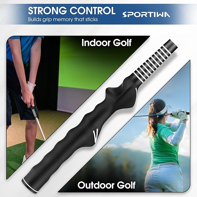 1Pcs Golf Grip Trainer Right Hand for Golf Club | Enhance Grip Strength and Swing Technique | RH Molded Anti-Slip Wrist Trainer Swing Grip Aid | Ideal for All Levels of Play