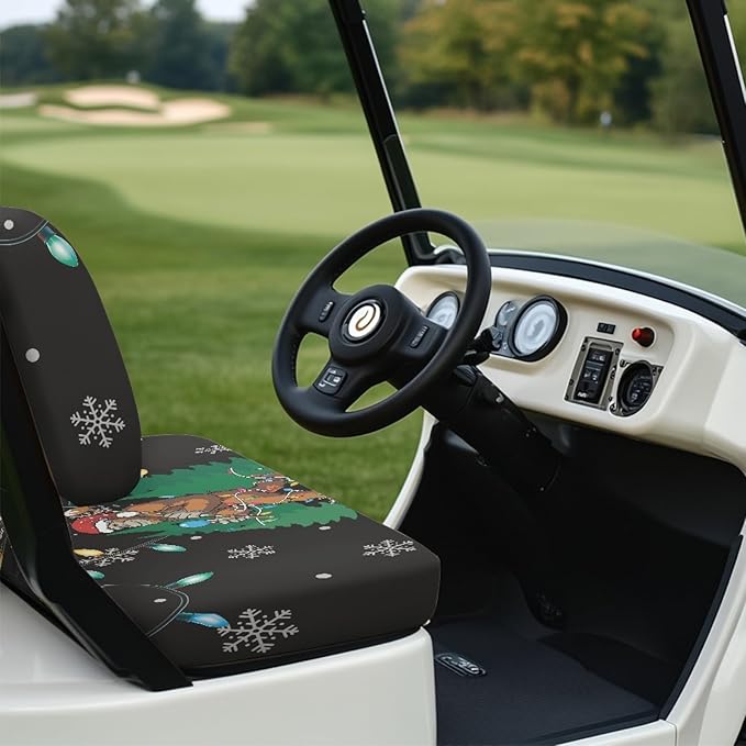 Fashion Print Golf Cart Seat Covers 2 Passenger Golf Cart Backrest Cover Golf Cart Seat Towel Gift for Friends