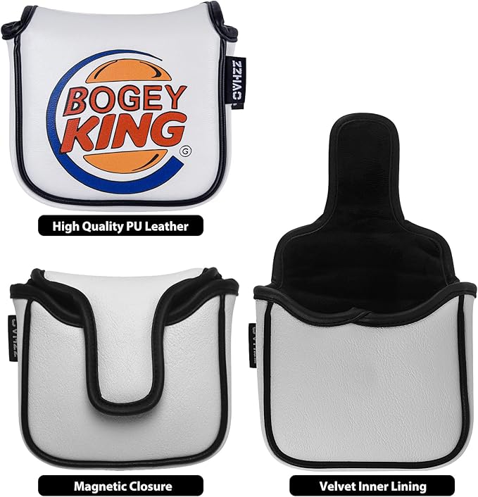 ZZHAO Golf Putter Cover - Funny Magnetic Mallet Putter Cover - Fits Most Mallet Putters - Golf Gifts for Dad - 5.5 x 4.7 x 1.2 Inches
