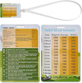 Golf Club Distance and Rules Card: Golf Club Bag Accessories - Golf Yardage Card for Men and Women Golf Club Range Chart Card Personalized Design Beginners Essentials Tool
