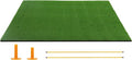 Goplus Golf Mat, 5x3ft/5x4ft Golf Hitting Mat 20/25/27/32mm Thick w/2 Alignment Sticks & 2 Golf Tees, Portable Artificial Turf Grass Training Mat Practice for Indoor Outdoor