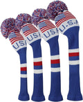 Scott Edward Knit Wood Golf Club Head Covers 4 Pieces Knitted Item Fit Over Well Driver Wood(460cc) Fairway Wood and Hybrid(UT)