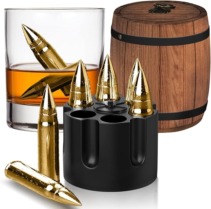 Gifts for Men Him Christmas, Whiskey Stone Gifts for Husband Anniversary, Unique Birthday Gift Ideas for Dad from Daughter Son Wife, Cool Stocking Stuffers, Bourbon Gadgets for Grandpa Uncle Father