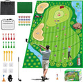 Golf Chipping Game Mat Set, Golf Hitting Training Mat Practice Outdoor Indoor for Adults Family, Kids Outdoor Play Equipment, Stick Chip Games for Backyard Office Home (70.1x47.2in)