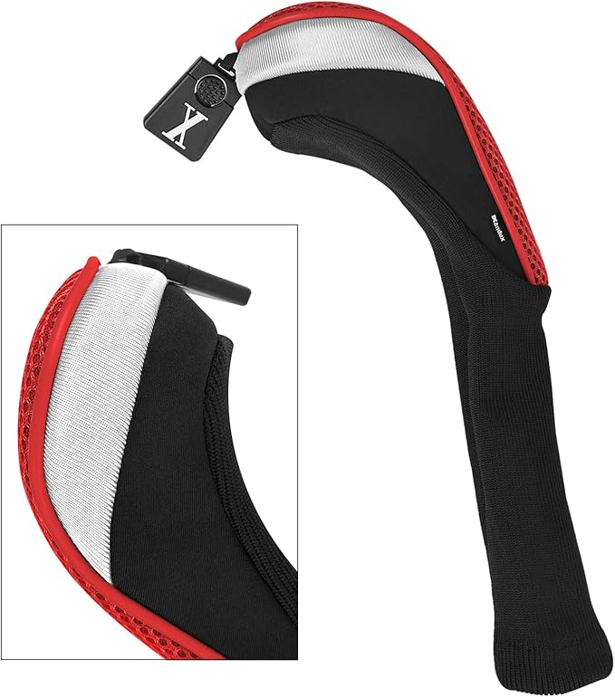 Andux 3pcs/Set Golf 460cc Driver Wood Club Head Covers Long Neck with No. Tags