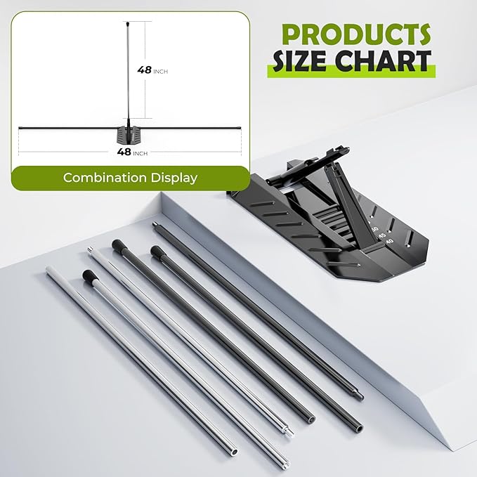 Golf Alignment Stick Holder - Golf Alignment Sticks Made of Metal, Golf Training Aid for Swing Plane and Swing Path Training, Golf Swing Trainer for Golf Practice Accessories