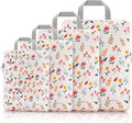 Gonex Compression Packing Cubes, 3pcs/4pcs Expandable Storage Travel Luggage Bags Organizers