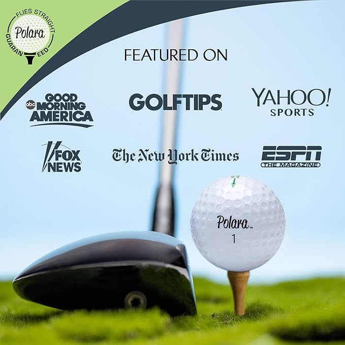 Polara Golf Self-Correcting Golf Balls – Soft Feel, Anti-Slice & Hook Correction, Exceeds USGA Limits, Dimple Pattern, High-Performance Balls for Men & Women