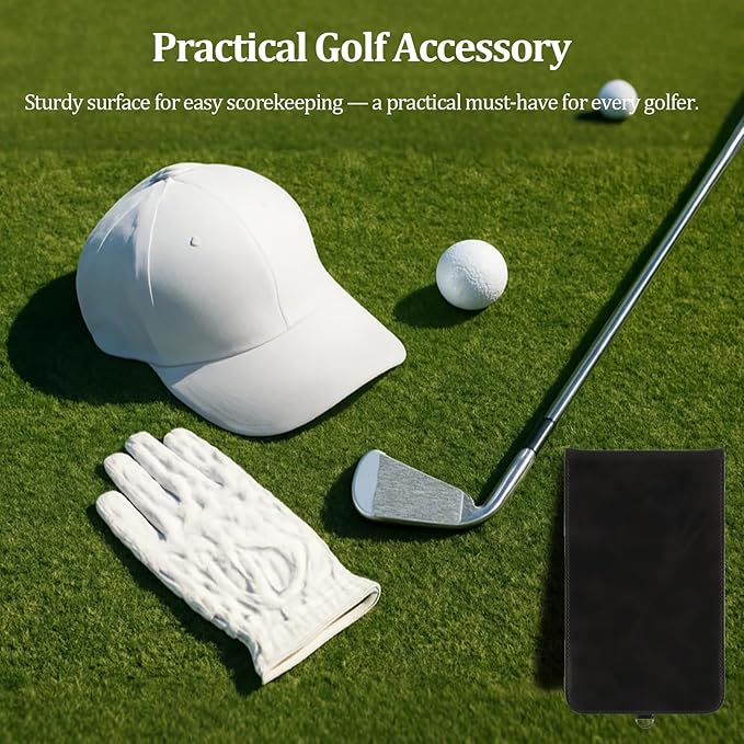 Leather Golf Scorecard Holder,Score Card Holder Golf,Yardage Book Cover,Golf Scorecard Book