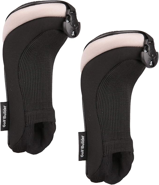 Golf Builder 2pcs/Set Golf Club Hybrid Head Covers Utility UT Cover with Interchangeable Number Tag