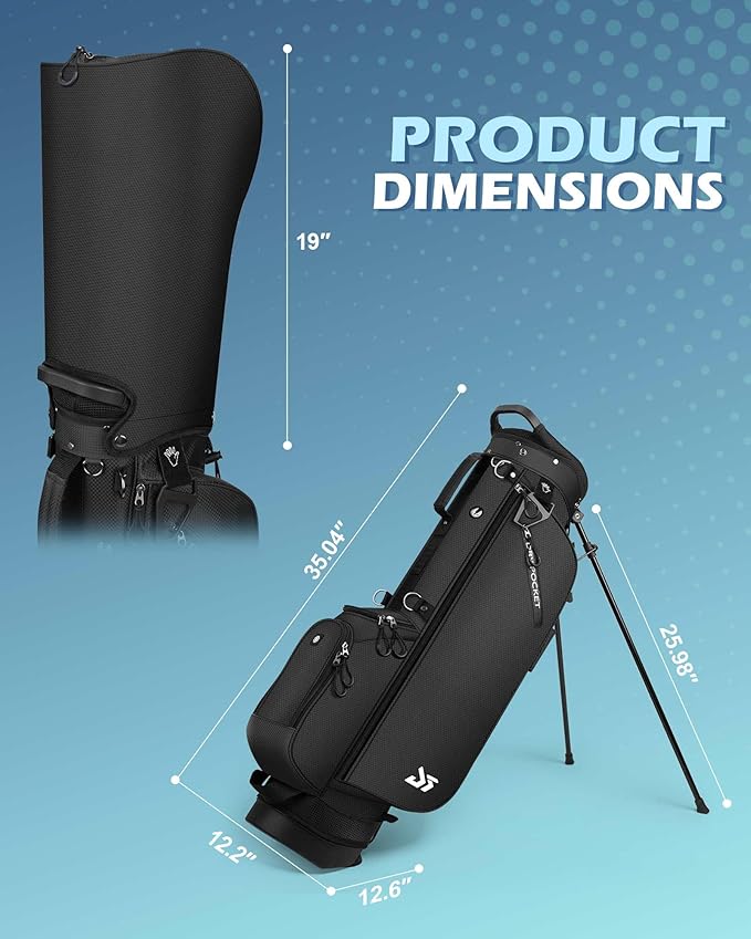 Golf Stand Bag – 2025 Upgraded Version with Cooler Pocket, Glove Patch & Tee Holder, Lightweight Sunday Golf Bag for Men & Women