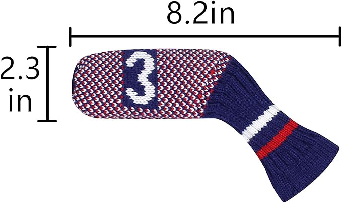 Scott Edward 1/7/10 Pcs Knitted Golf Club Head Covers for Irons Wedge Cuteness and Basically Socks Shape Washable Golf Club Head Protector on Pattern Style Double Sided Customized