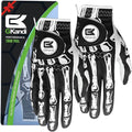 Golf Gloves Men Right Handed Golfer Left Hand Leather Stylish Value 2 Pack with Ball Marker, Mens Golf Glove All Weather Grip, Size Small Medium ML Large XL