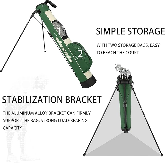 Golf Stand Bag,Lightweight Small Golf Bag,with Dual Strap Easy Carry 2 Way Dividers Multiple Pockets Golf Practice Bag