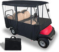 Tecoom Golf Cart Enclosure 2/4/6 Passenger, Golf Rain Cover 600D Waterproof Snowproof, Door Zippers, Clear Windows and Windproof Hooks, Universal Fit for EZGO, Yamaha, Club Car
