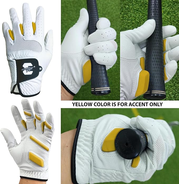 MONKEY GRIP Wedge Pad Golf Glove Premium Synthetic Nonslip Power Grip Good Grip Slice Killer No Twist Left Hand