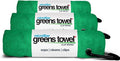 Green 3 Pack Golf Towel Set for Golf Bags with Clip, Plush Microfiber Nap Fabric, 16x16, The Original (Shamrock Green)