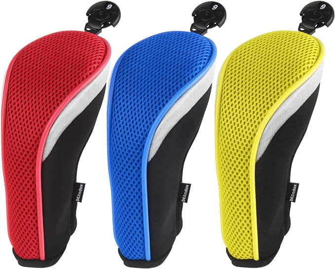 Andux Golf Hybrid Club Head Covers with Dial No. Tag Pack of 3 (All The Same Size)