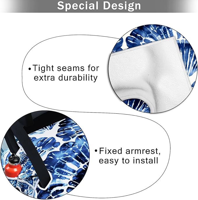 AQQA Golf Cart Seat Covers, Tropical Palm Leaf-Boho-Marble Microfiber Golf Cart Seat Blanket, Golf Blanket, Golf Accessories, Golf Cart Seat Towel Fits All 2-Seat Golf Carts, 55"x 32"