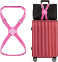 ZINZ Luggage Strap, High Elastic Suitcase Belt Adjustable Bag Bungees for Easier Travel，Pink