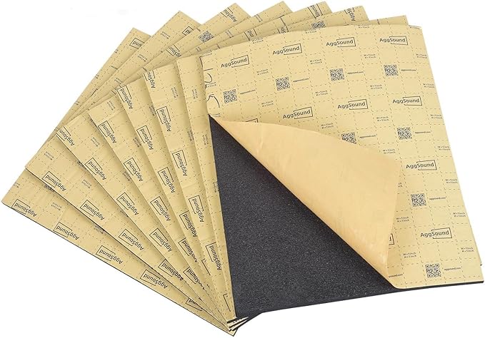 Sound Deadening Mat 394mil(10 mm) 11.37sqft - Closed Cell Foam Car Sound Deadening Material - Self-Adhesive Hood Insulation Heat Shield Auto Sound Dampening