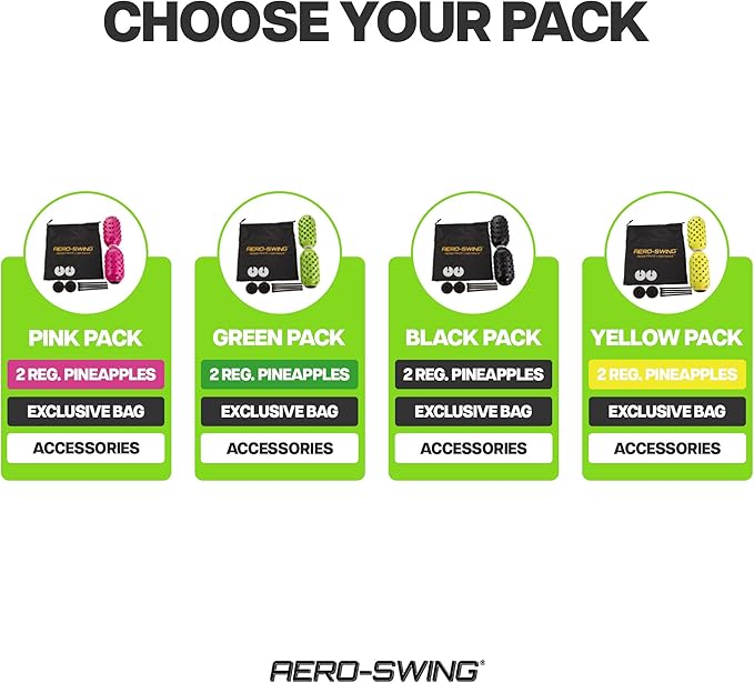 Air Resistance Pineapple Kit, Golf Training Aid, Improves Swing Speed and Accuracy, Add Pineapples to Your Existing Golf Club, Golf Training Equipment.